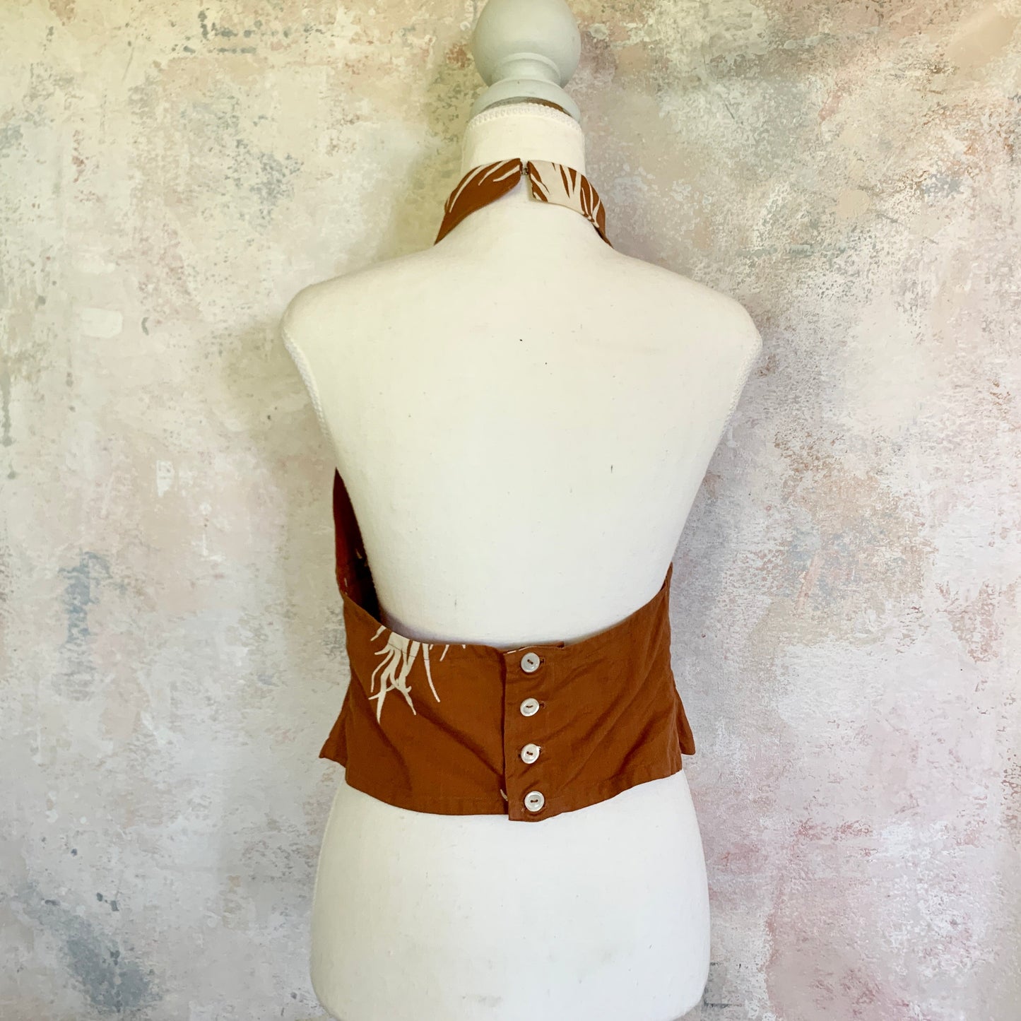 Top 1930s French Linen Halter