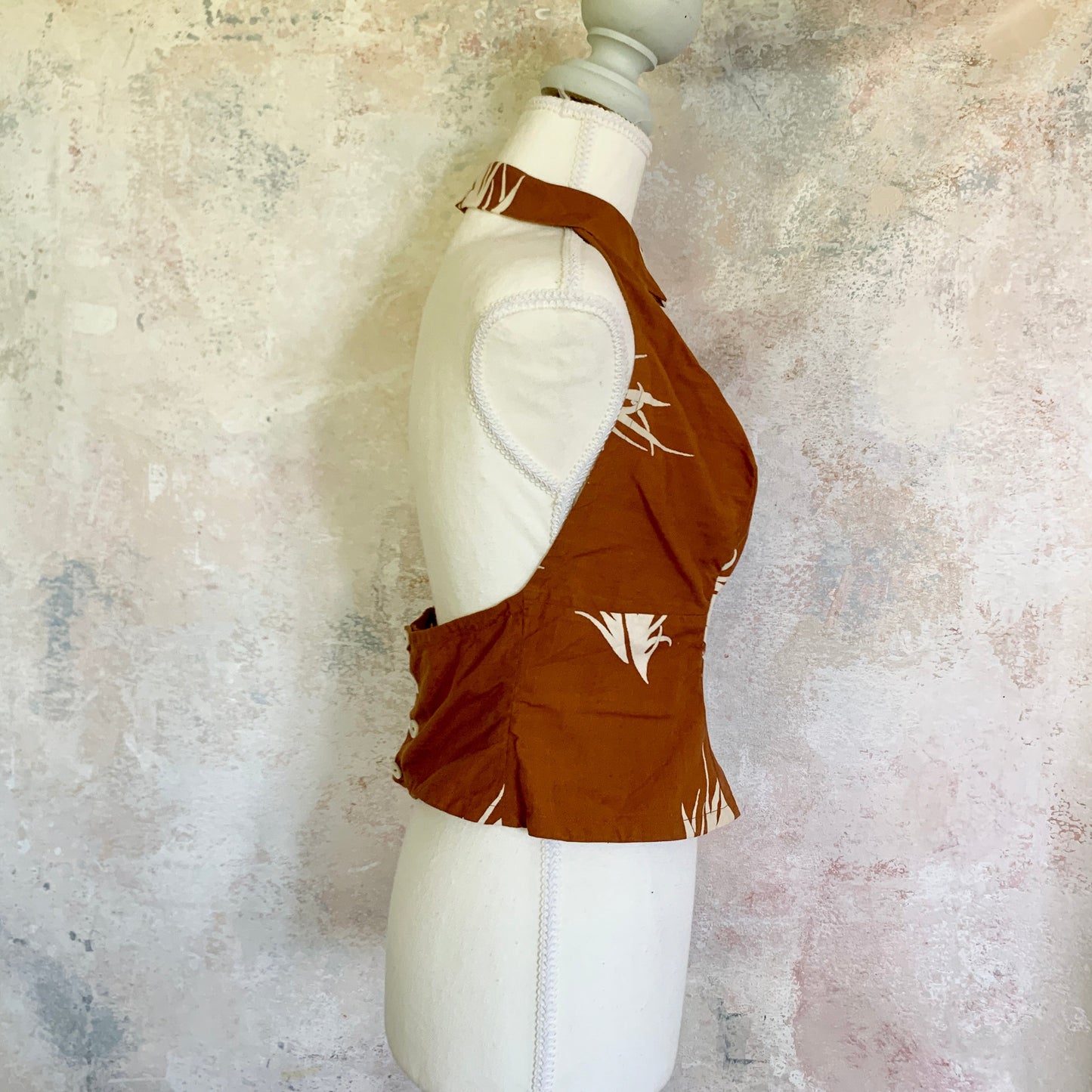 Top 1930s French Linen Halter