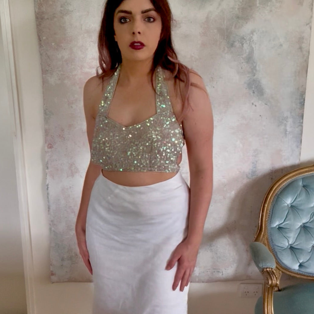 x SOLD x Top 1970s Sequin Halter