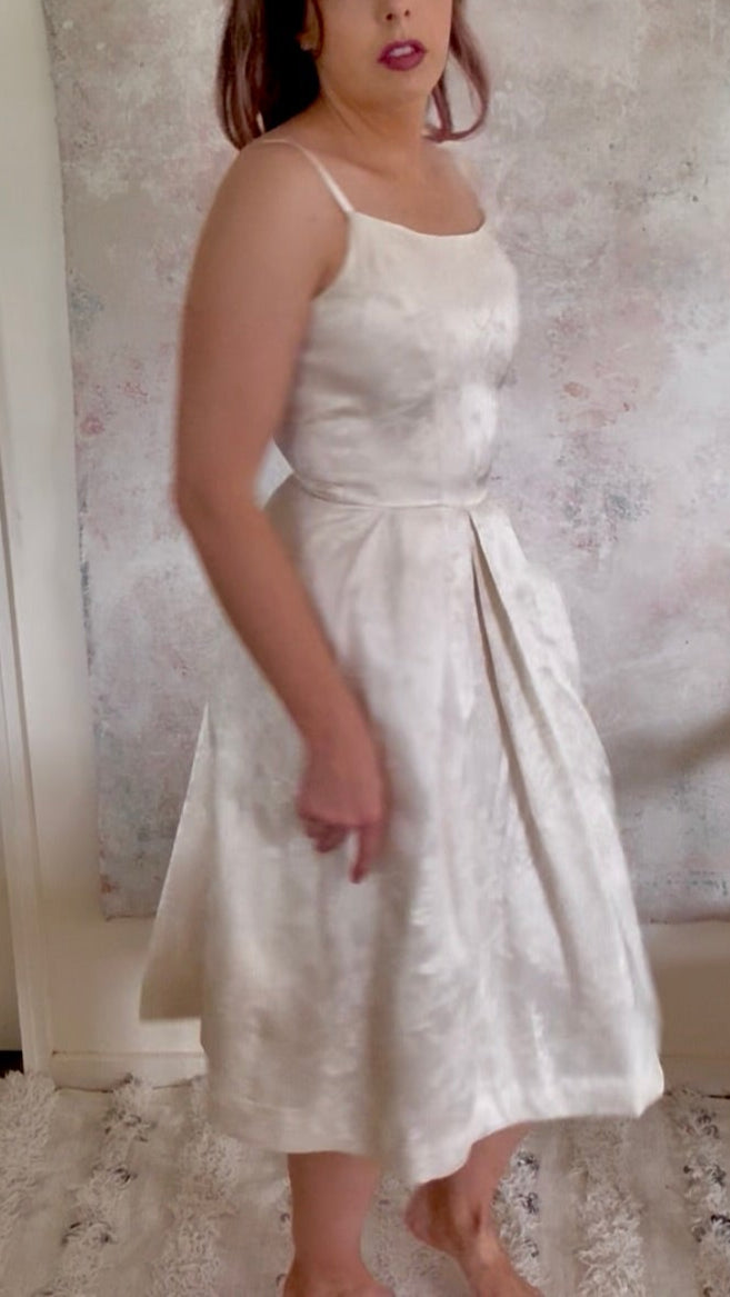 Dress 1950s Brocade Silk Wedding Gown