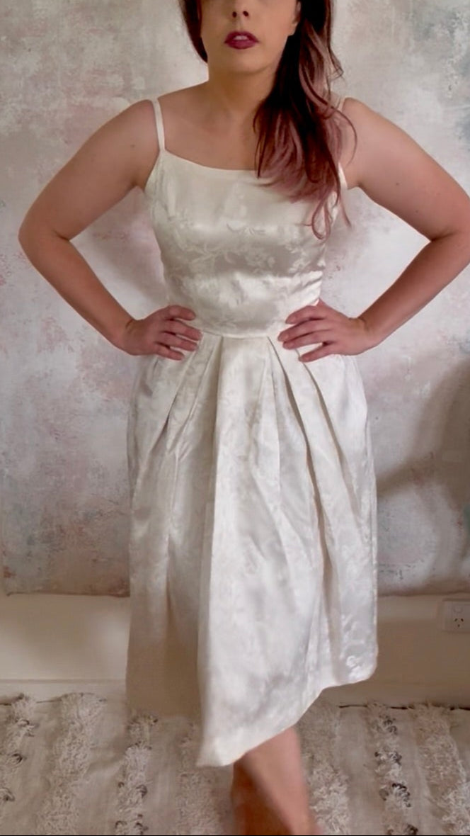 Dress 1950s Brocade Silk Wedding Gown
