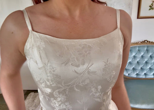 Dress 1950s Brocade Silk Wedding Gown