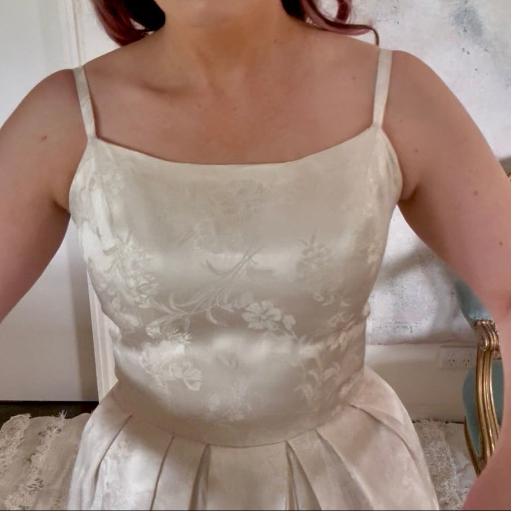 Dress 1950s Brocade Silk Wedding Gown
