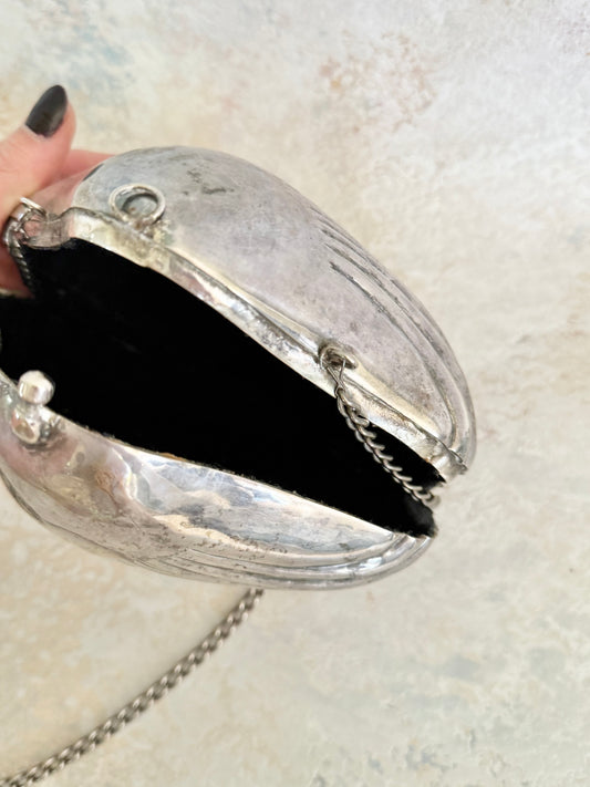 Handbag Silver Shell Purse