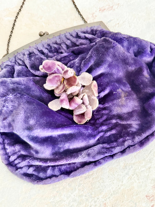 Handbag 1920s Velvet Purse