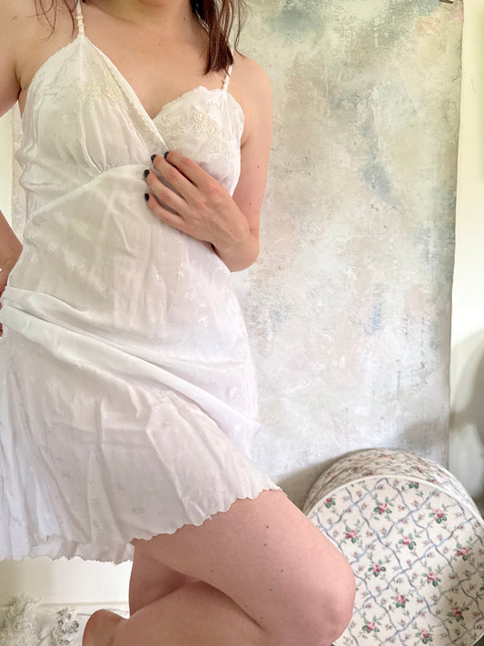 Dress 1950s Ivory Silk Slip