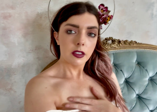 Headpiece Halo Antique Upcycled Velvet Pansy