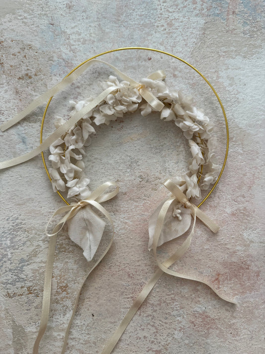 Headpiece Halo Antique Upcycled Bridal Flower