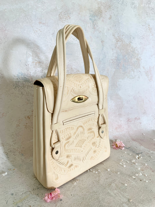 Handbag Hand Tooled Western Leather