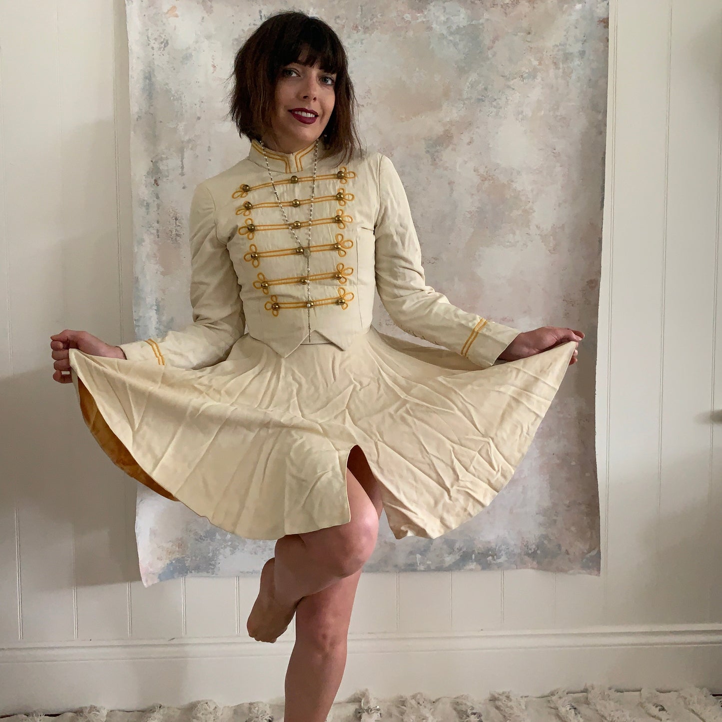 Dress Antique Majorette Cheerleader Ensemble