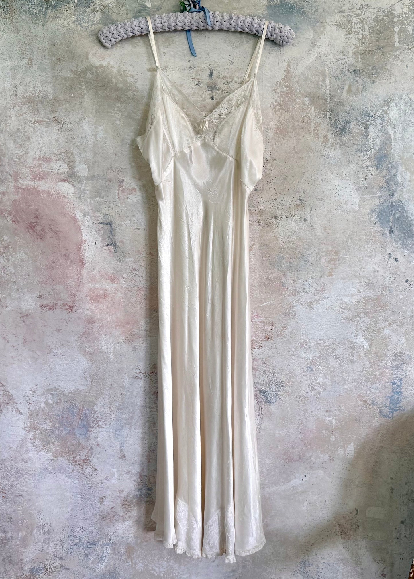 Dress 1920s Antique Silk Bridal Slip