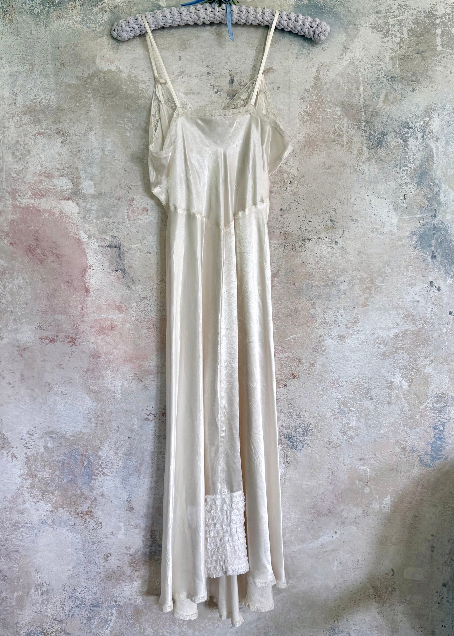 Dress 1920s Antique Silk Bridal Slip