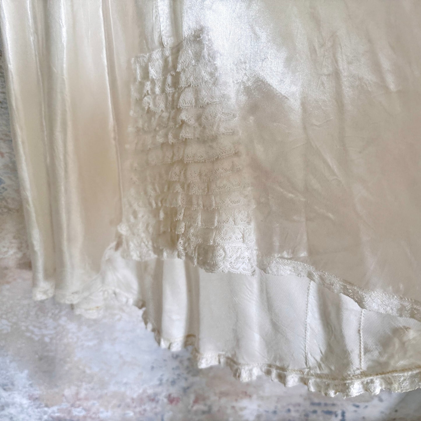 Dress 1920s Antique Silk Bridal Slip