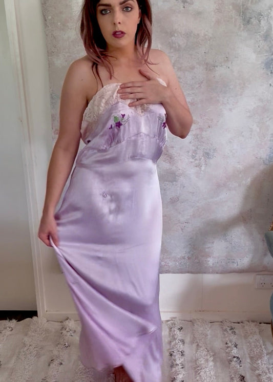 Dress 1940s Strapless Vintage Plus Size Slip