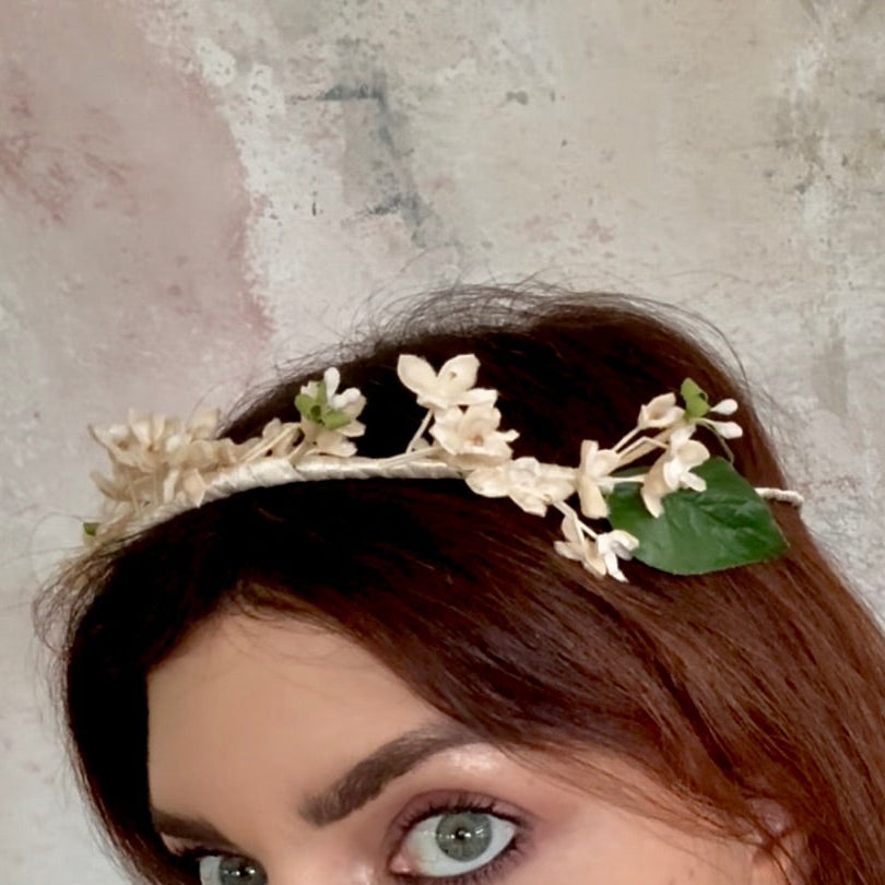 Headpiece Antique Upcycled Velvet Bridal Crown