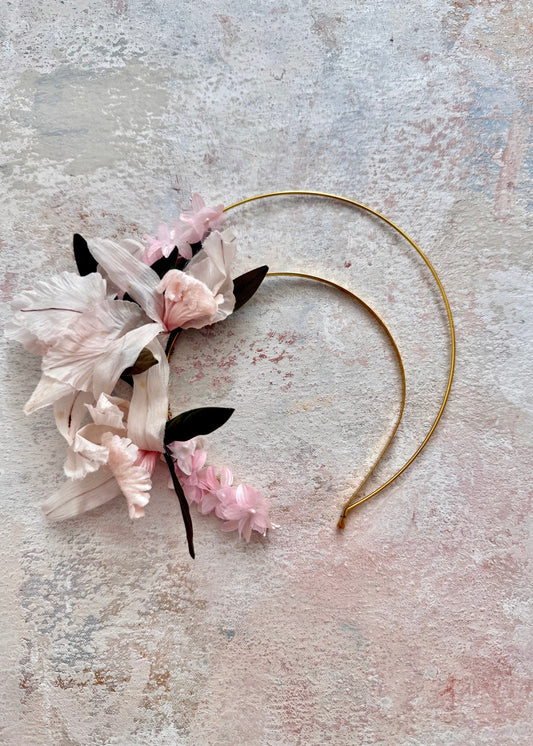Headpiece Halo Antique Upcycled Orchid
