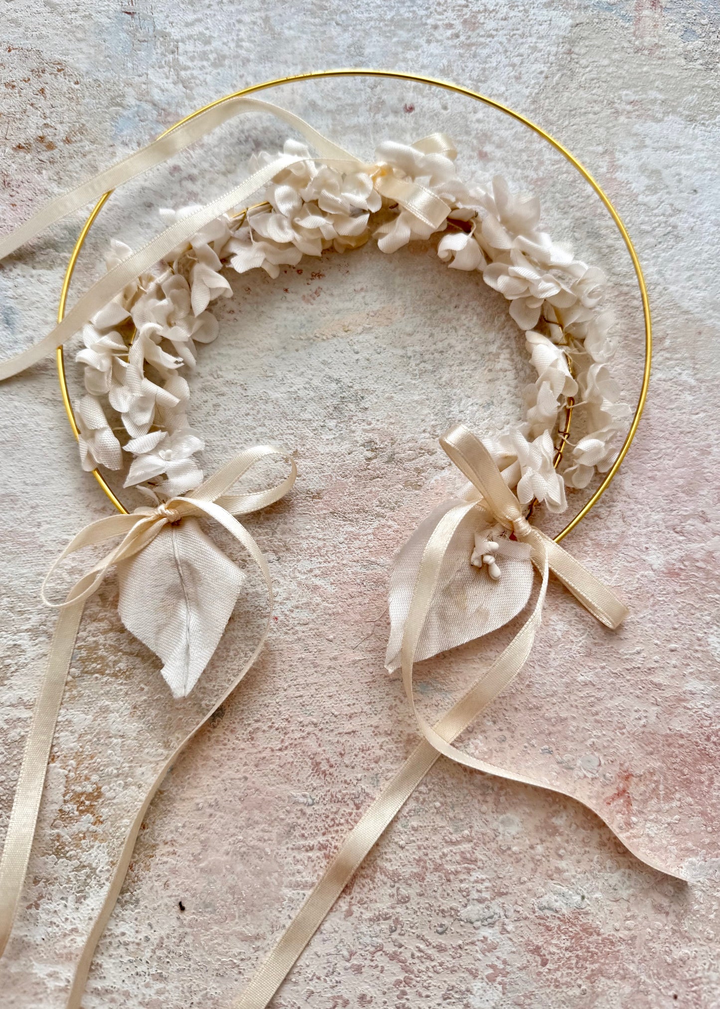 Headpiece Halo Antique Upcycled Bridal Flower