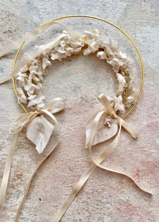 Headpiece Halo Antique Upcycled Bridal Flower