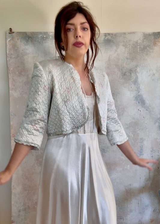 Top Blue Satin Jacket