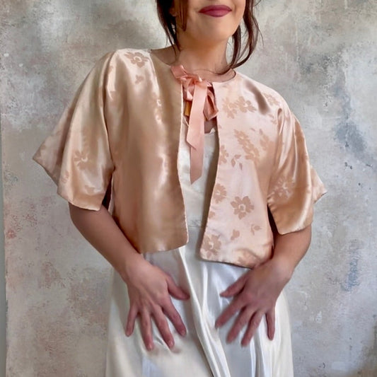 Top Kimono Silk Bolero Jacket