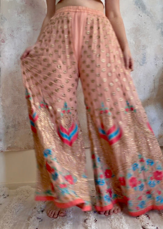 Trouser Indian Sari Palazzo Flares