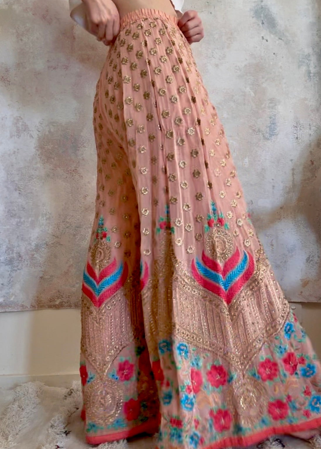 Trouser Indian Sari Palazzo Flares