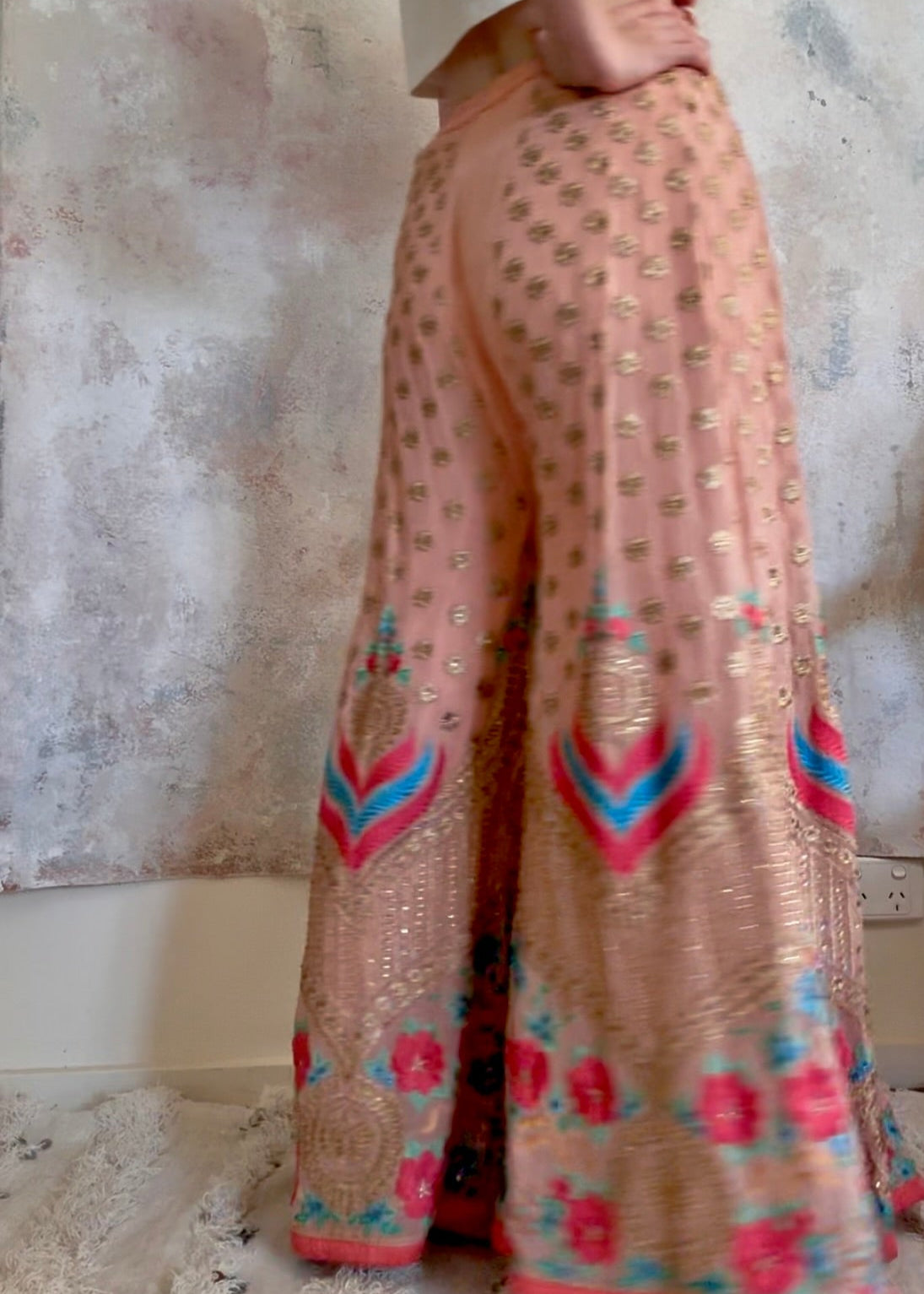 Trouser Indian Sari Palazzo Flares