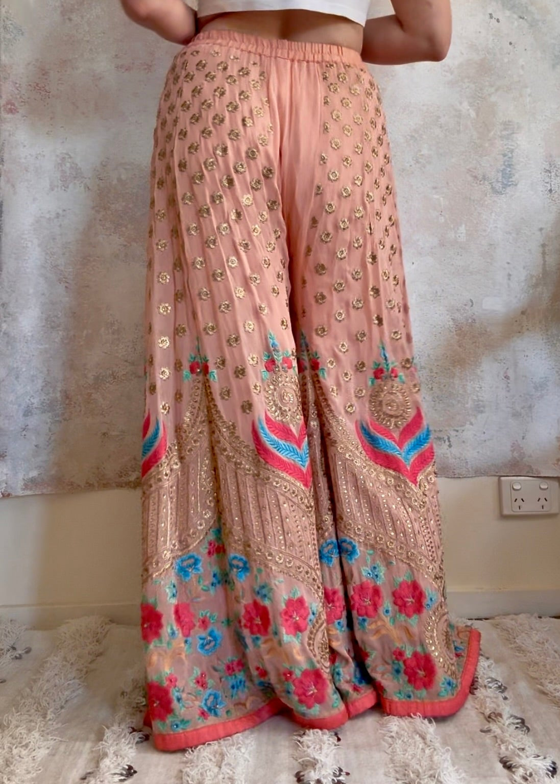 Trouser Indian Sari Palazzo Flares