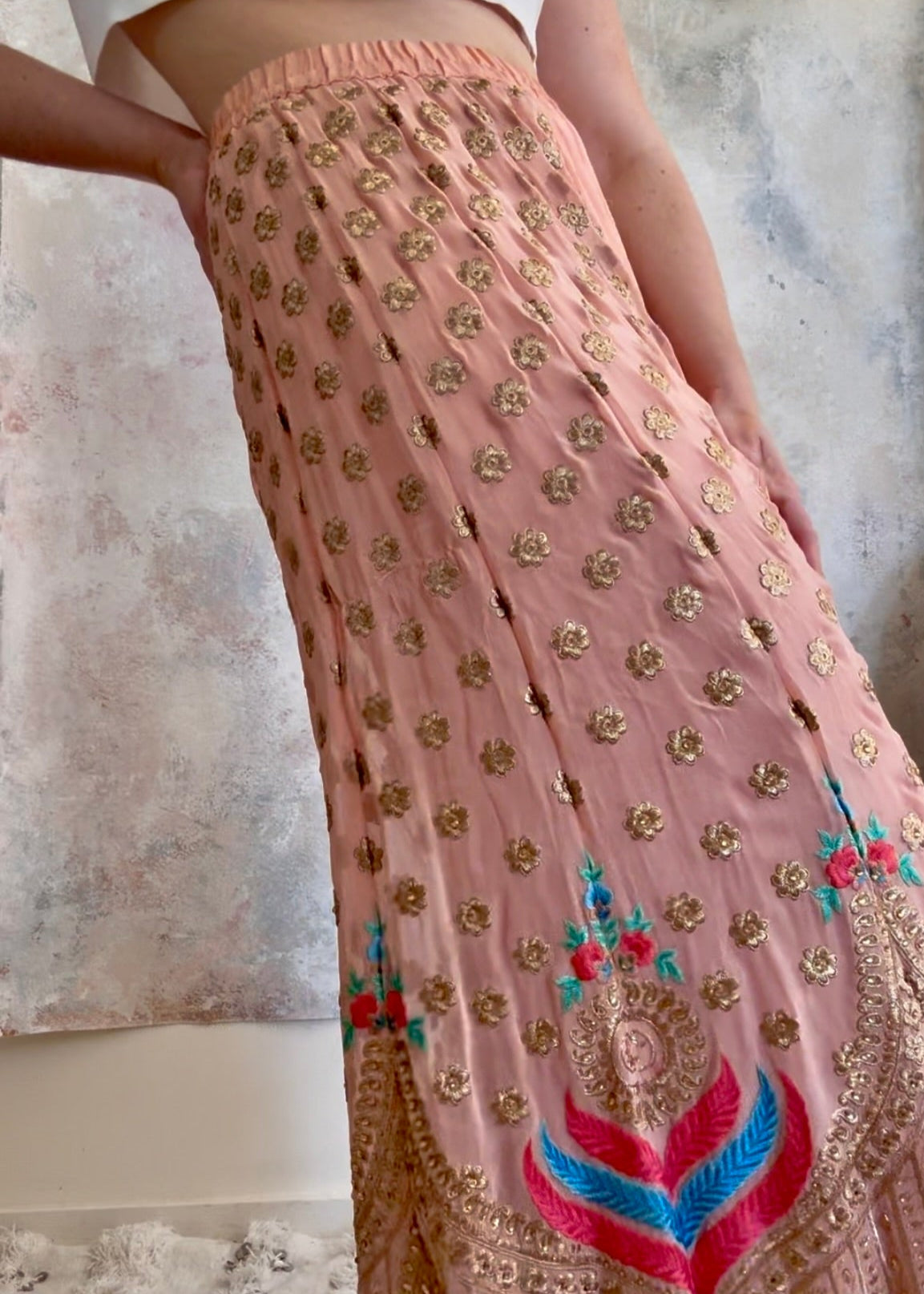 Trouser Indian Sari Palazzo Flares