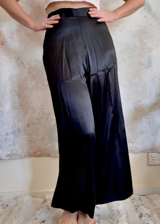 Trousers Black Silk