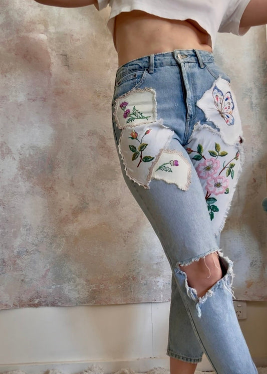 Trouser Upcycled Patchwork Jeans