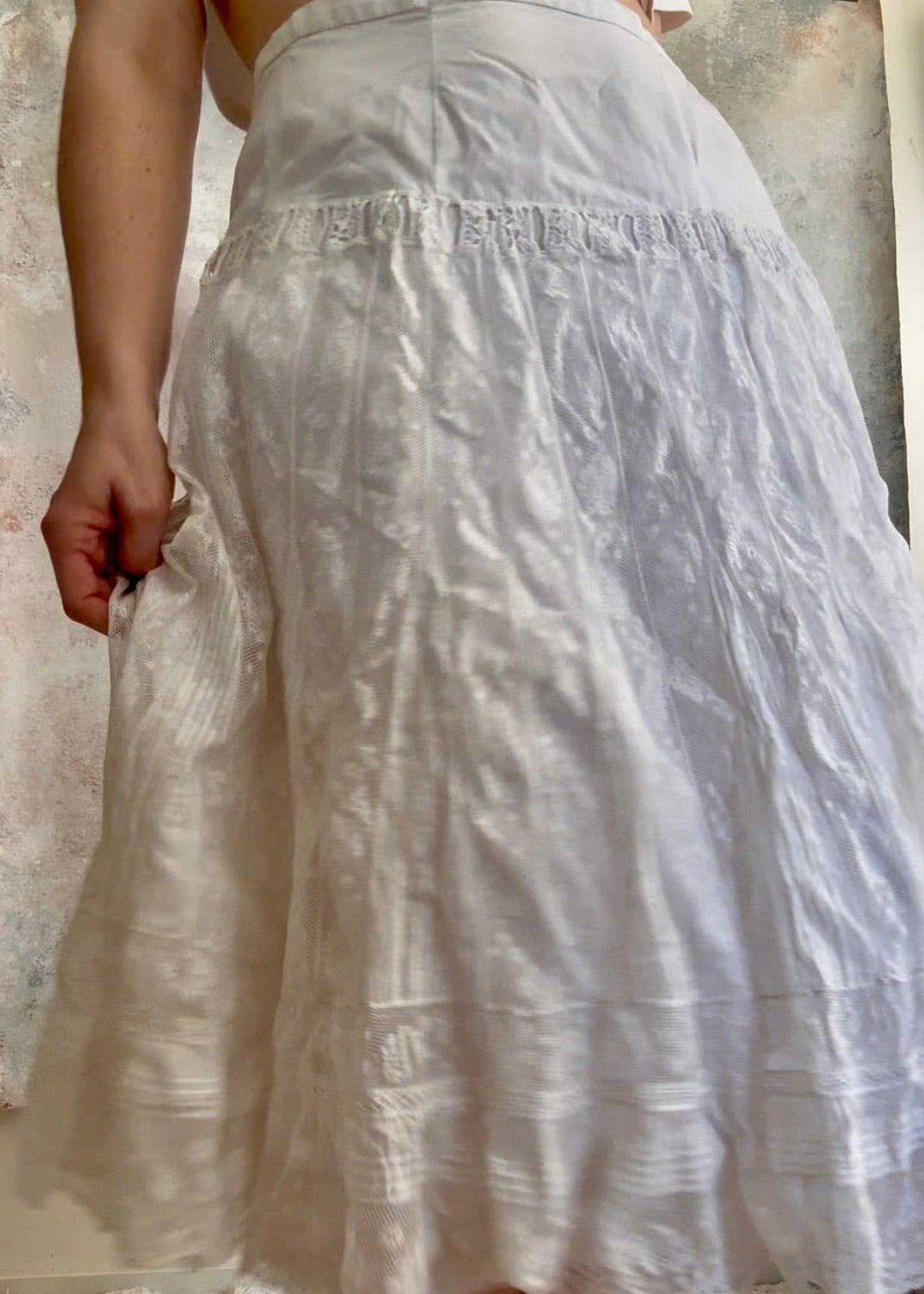 Skirt 1910s White French Lace