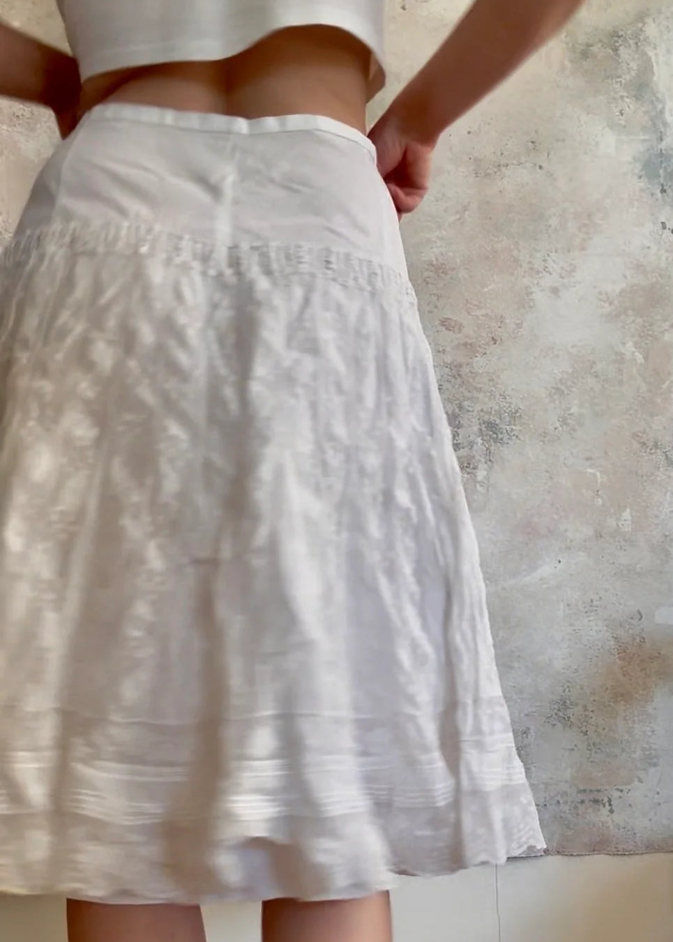Skirt 1910s White French Lace