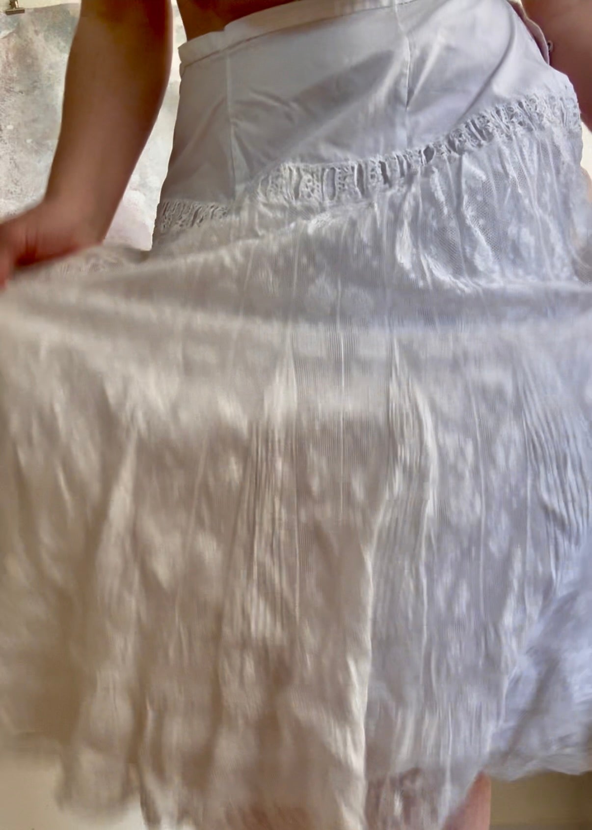 Skirt 1910s White French Lace